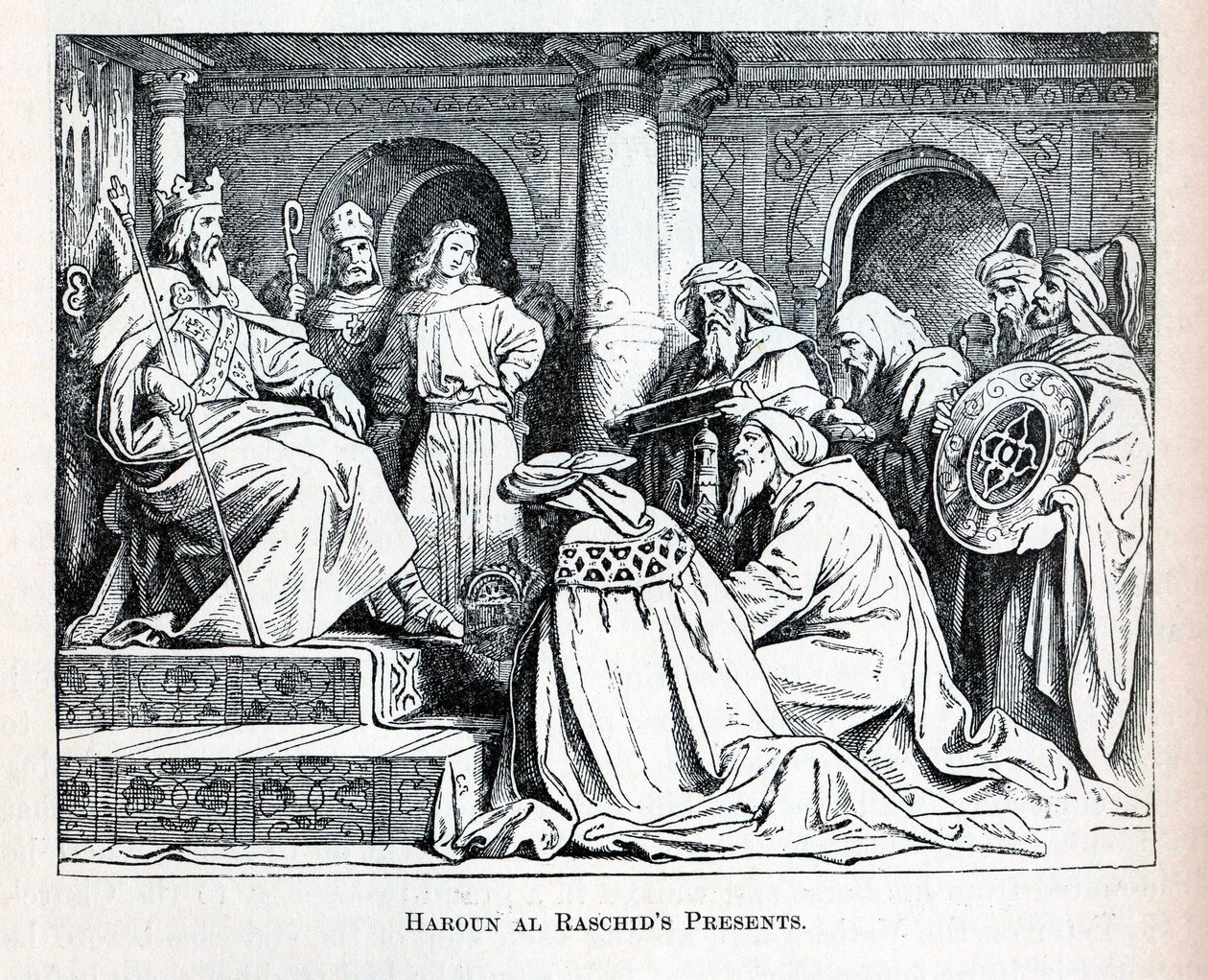 Haroun al Raschids præsenterer, 1882 af Unbekannt