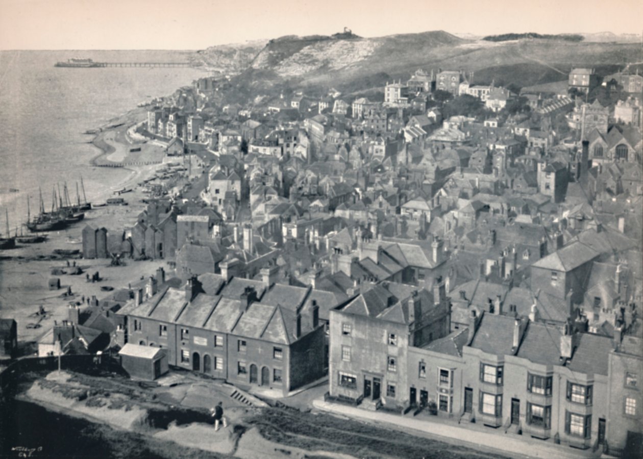 Hastings - Fra East Hill, 1895 af Unbekannt