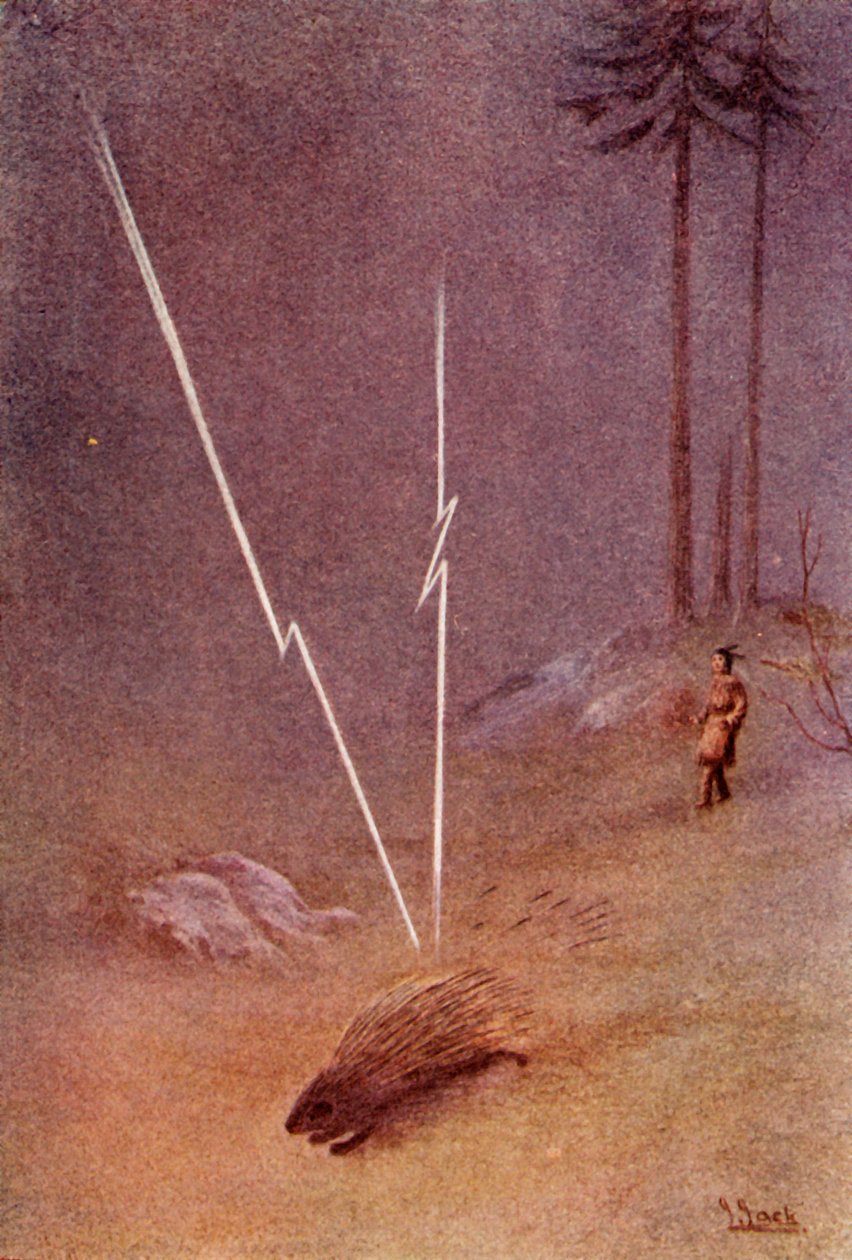 Han antog pludselig form af et gigantisk pindsvin, 1914. af Unbekannt