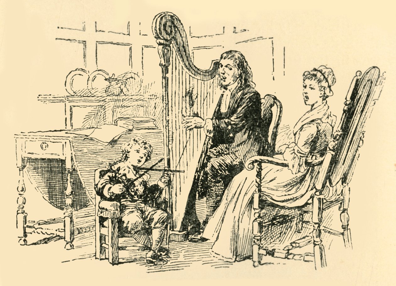 Han efterlignede spillet på en violin, 1907. af Unbekannt