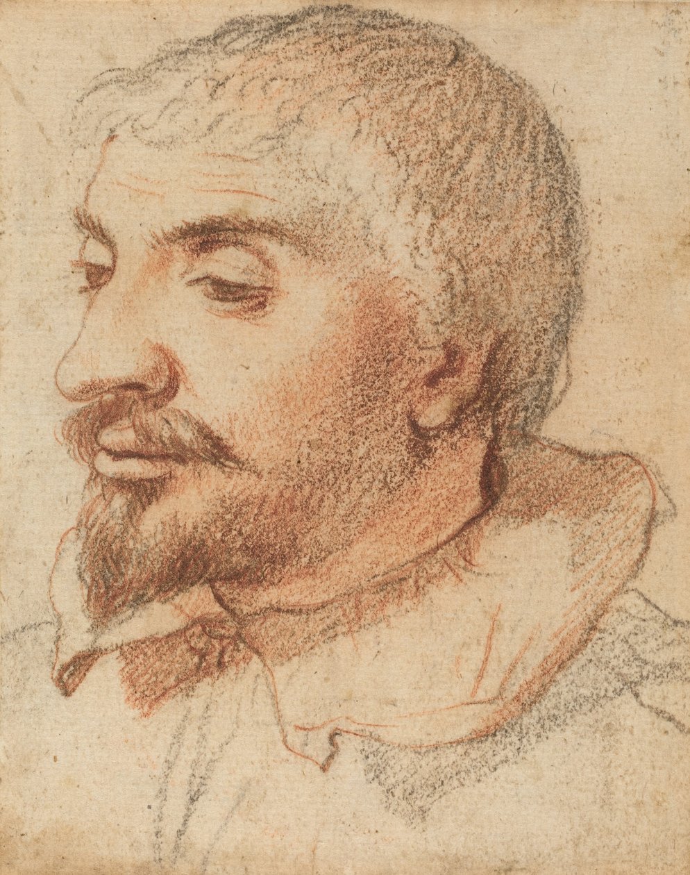Hoved af en mand, ca. 1600. af Unbekannt