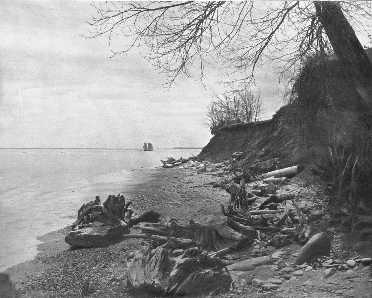 På vej mod kysten, Lake Michigan, USA, c1900. af Unbekannt