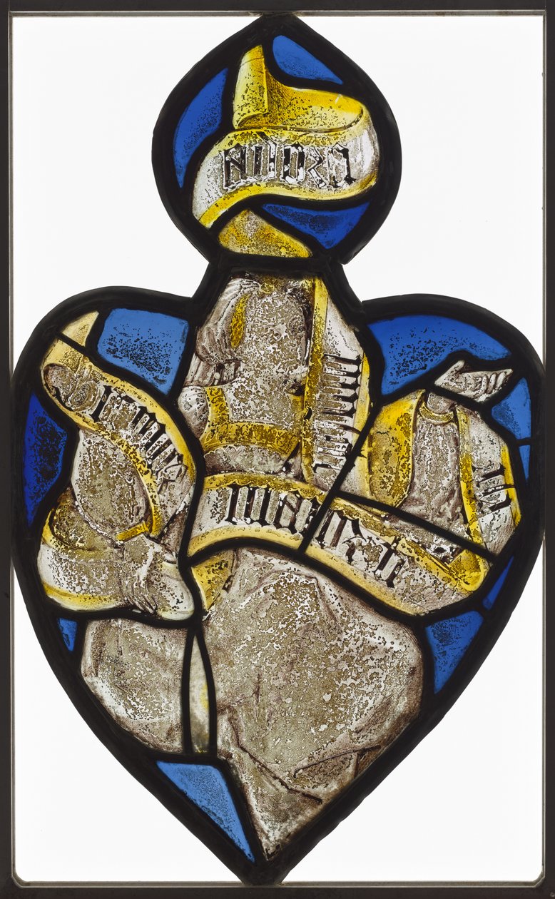 Hjerteformet panel: Figur af en kvinde med en banderole sibylle, ca. 1480-1520. af Unbekannt