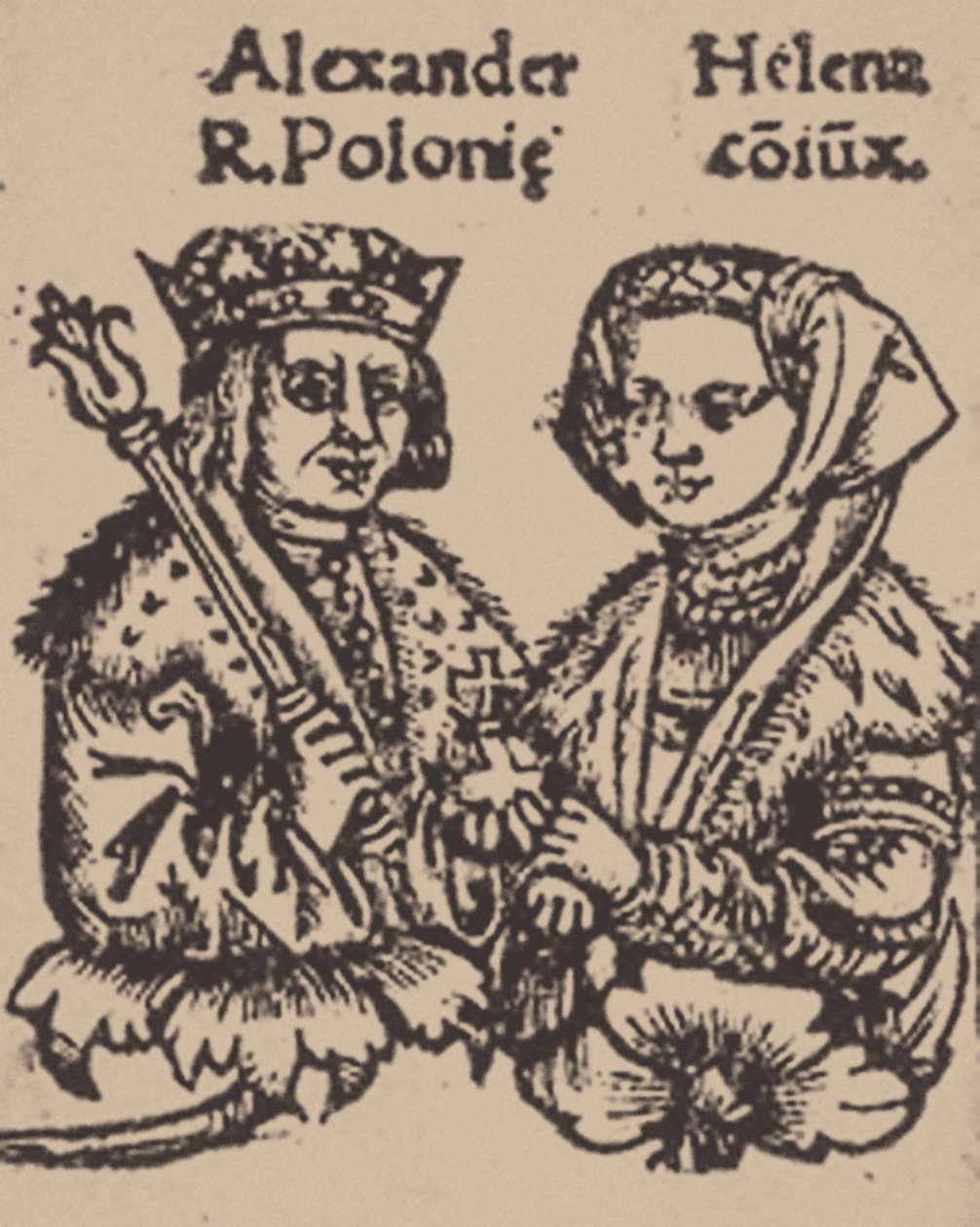 Helena Ivanovna af Moskva med Alexander Jagiellon, 1519 af Unbekannt