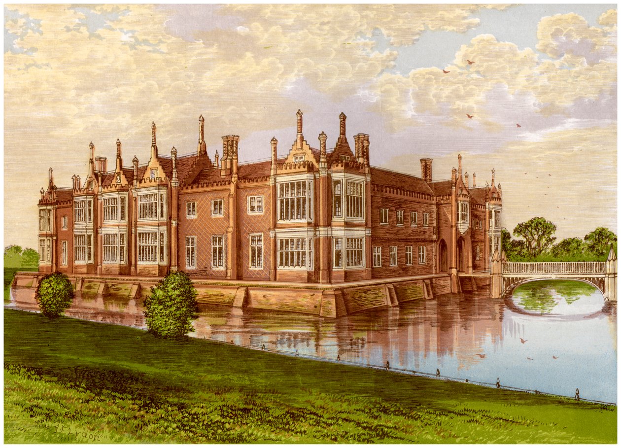 Helmingham Hall, Suffolk, hjemsted for Baron Tollemache, c1880 af Unbekannt