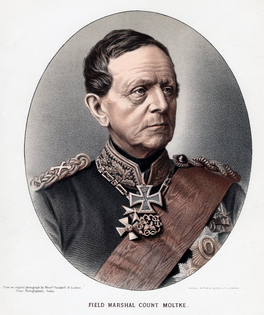 Helmuth Karl Bernhard, greve von Moltke, preussisk general og statsmand, c1880 af Unbekannt