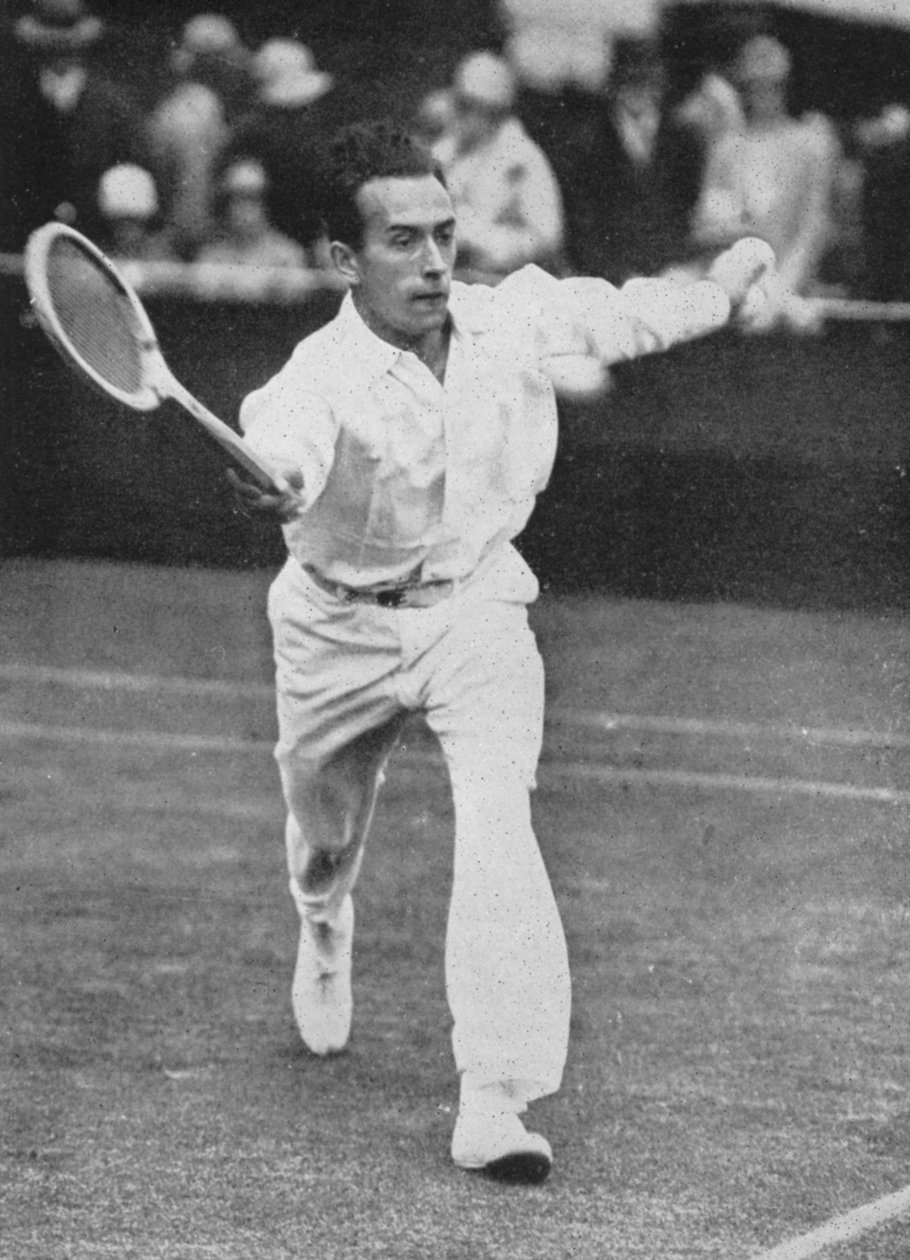 Henri Cochet, sin tids hurtigste spiller, Wimbledon, 1927 af Unbekannt