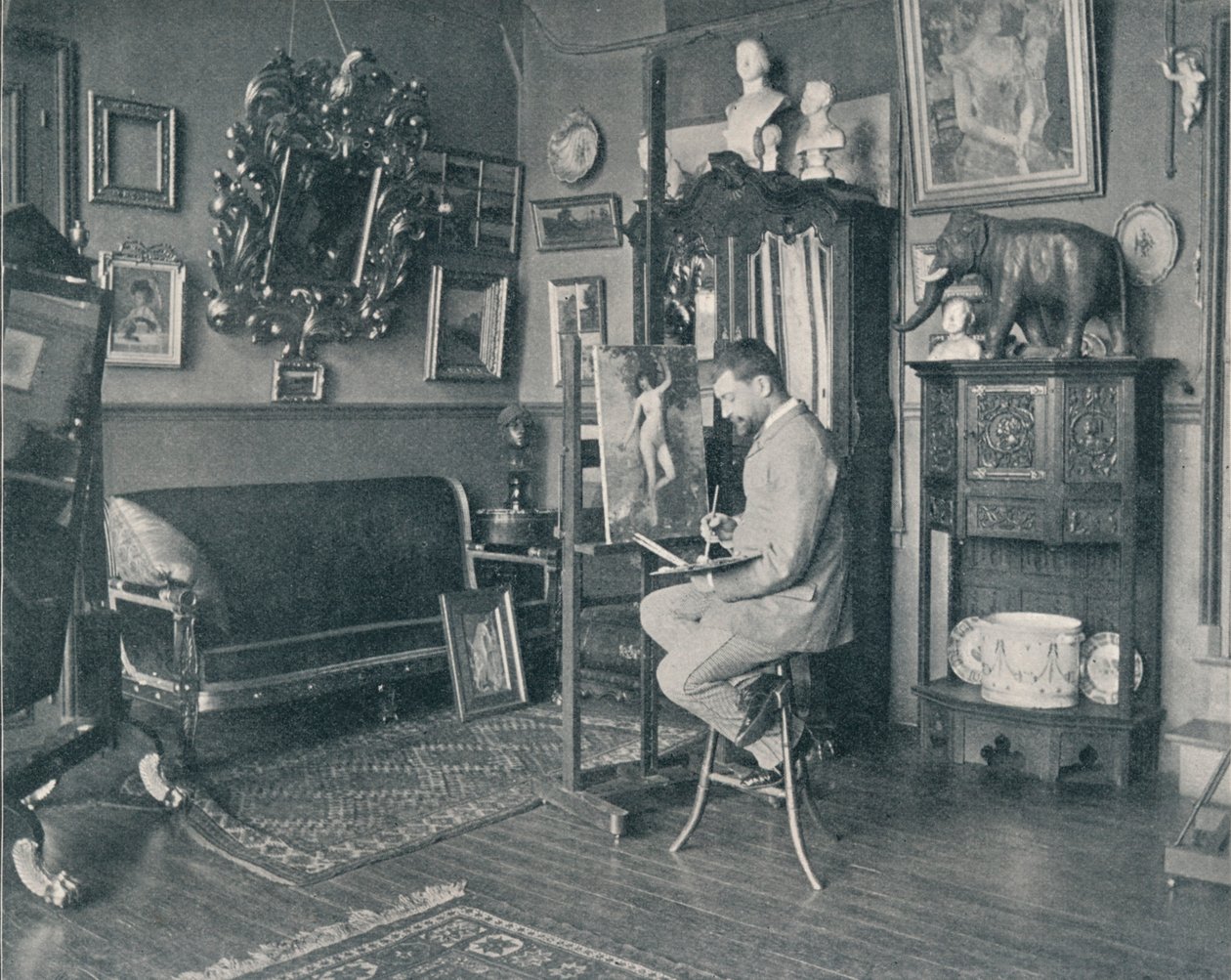 Henri Gervex i sit atelier, c1897 af Unbekannt