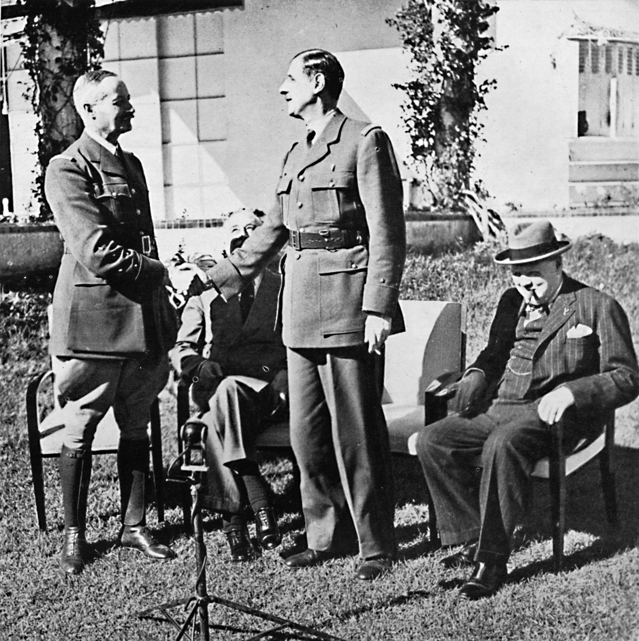Henri Giraud og de Gaulle under Casablanca-konferencen, januar 1943, 1945 af Unbekannt