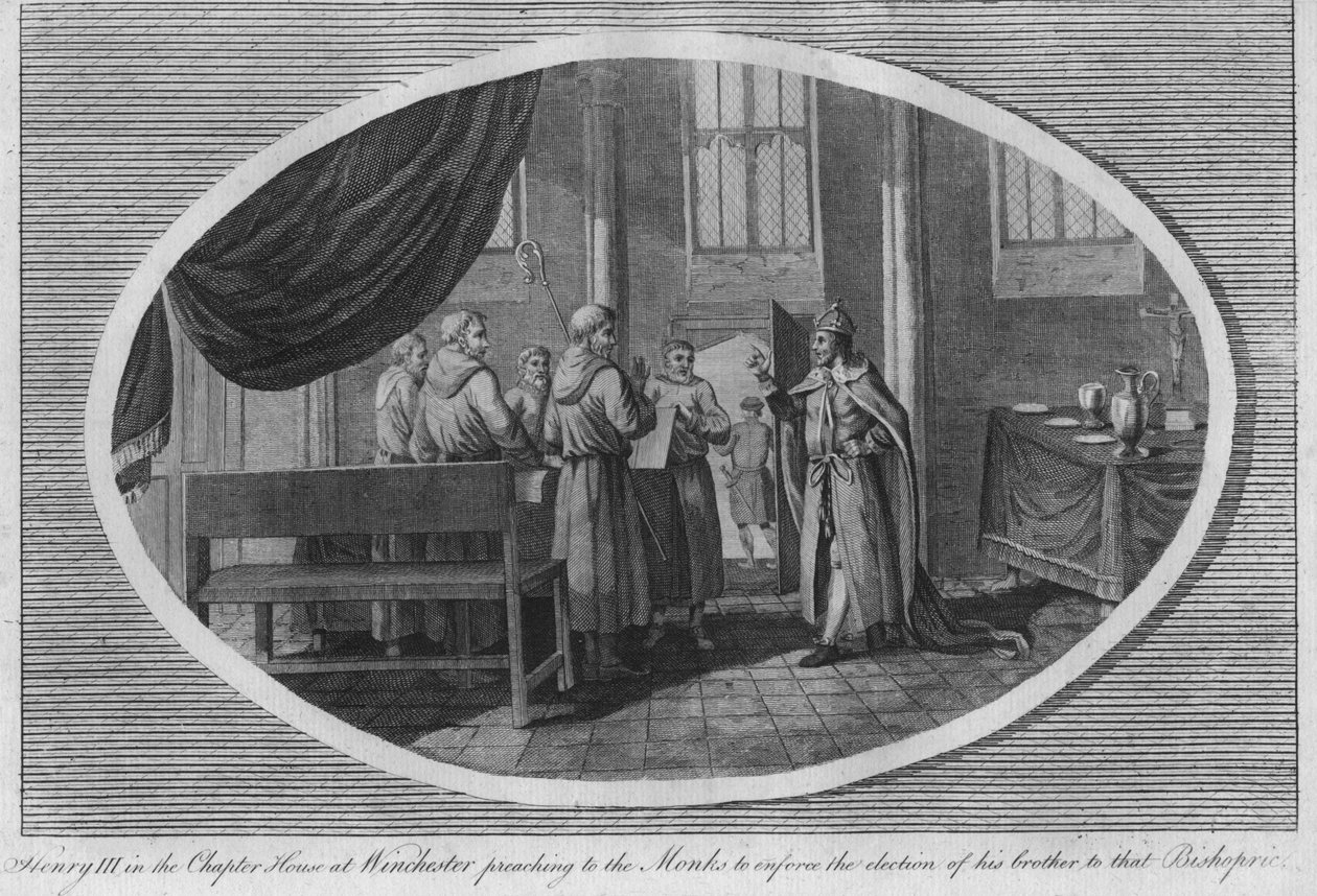 Henry III i kapitelhuset i Winchester Cathedral, 1250 1793 af Unbekannt