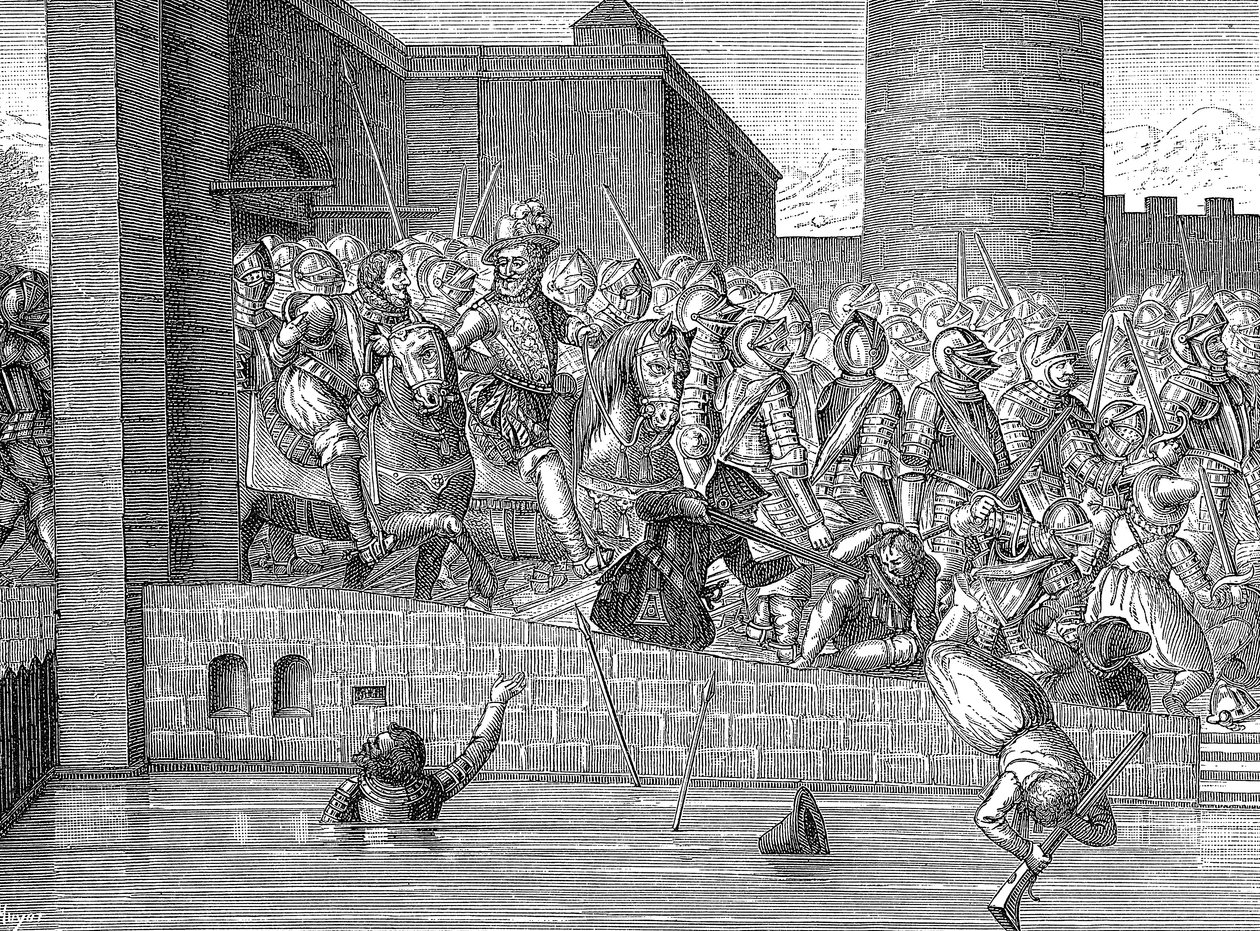 Henrik IV af Frankrig indtog Paris, 22. marts 1594 af Unbekannt