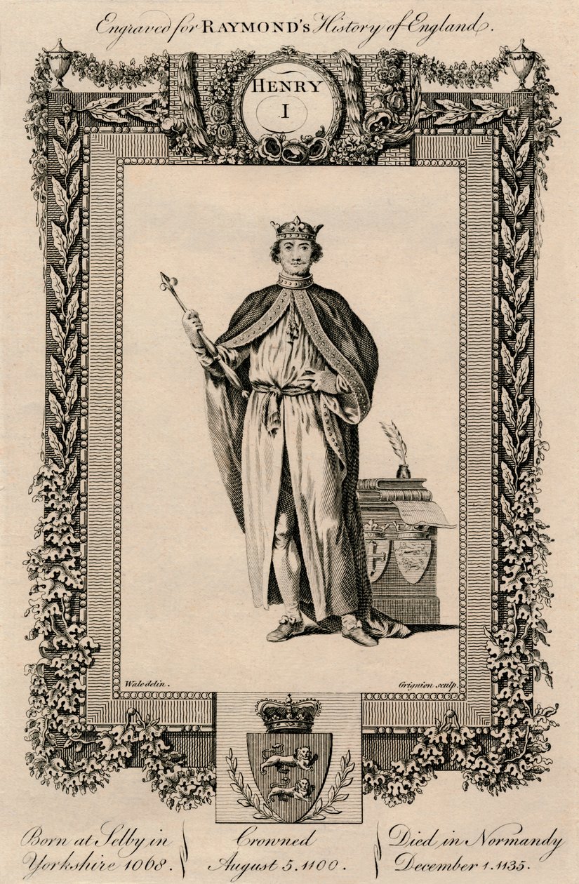 Henrik I, 1068-1135, c1787 af Unbekannt