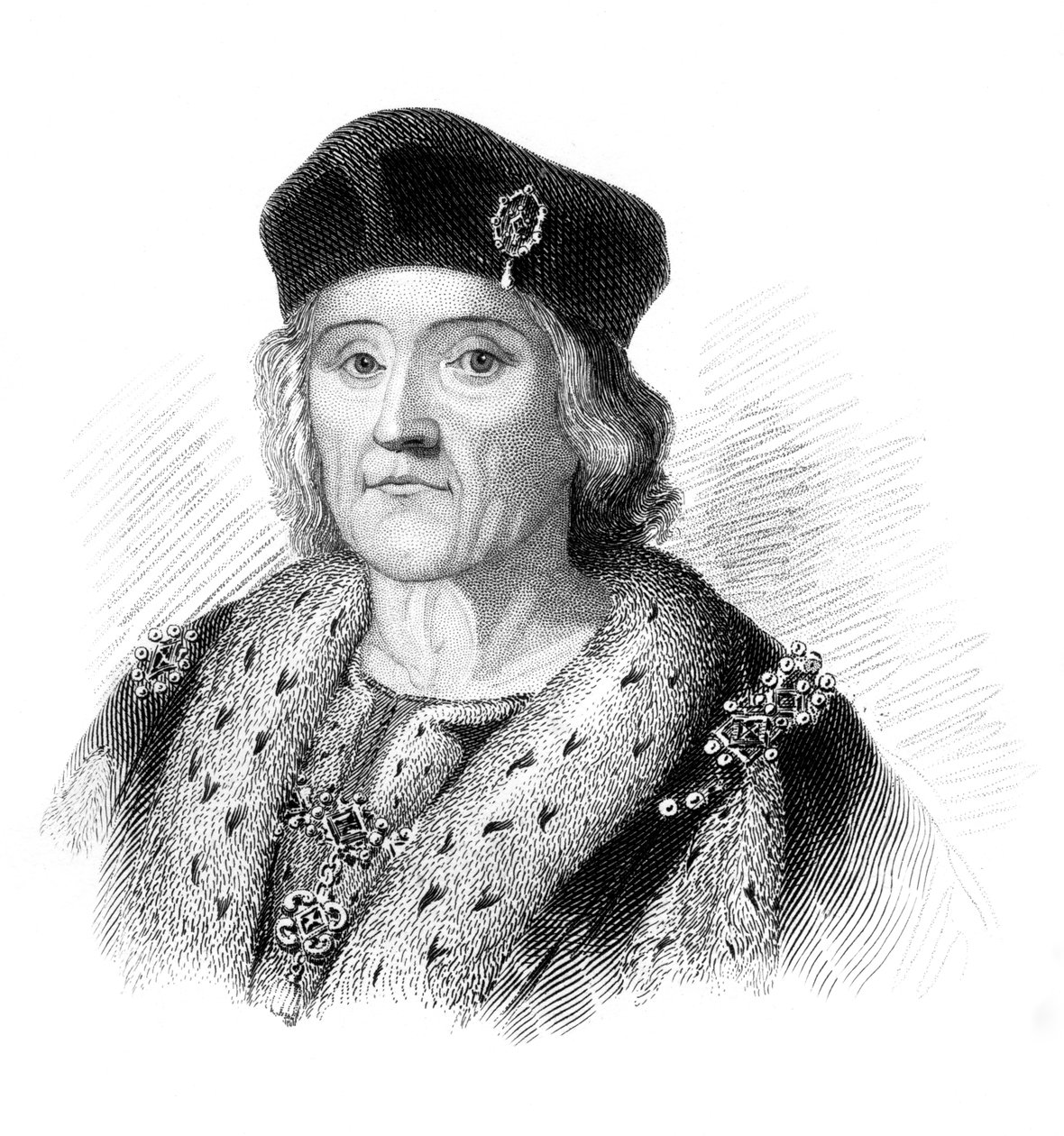 Henrik VII, konge af England, c1850 af Unbekannt