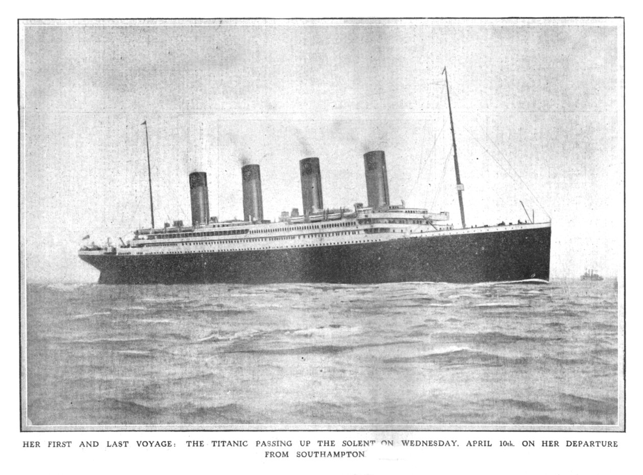 Hendes første og sidste rejse: Titanic Passing up the Solent onsdag den 10. april..., 1912. af Unbekannt