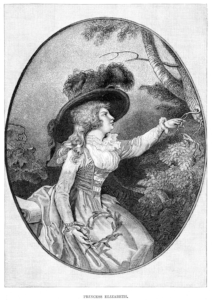 Hendes Kongelige Højhed Prinsesse Elizabeth, 3. datter af George III, 1800-tallet af Unbekannt