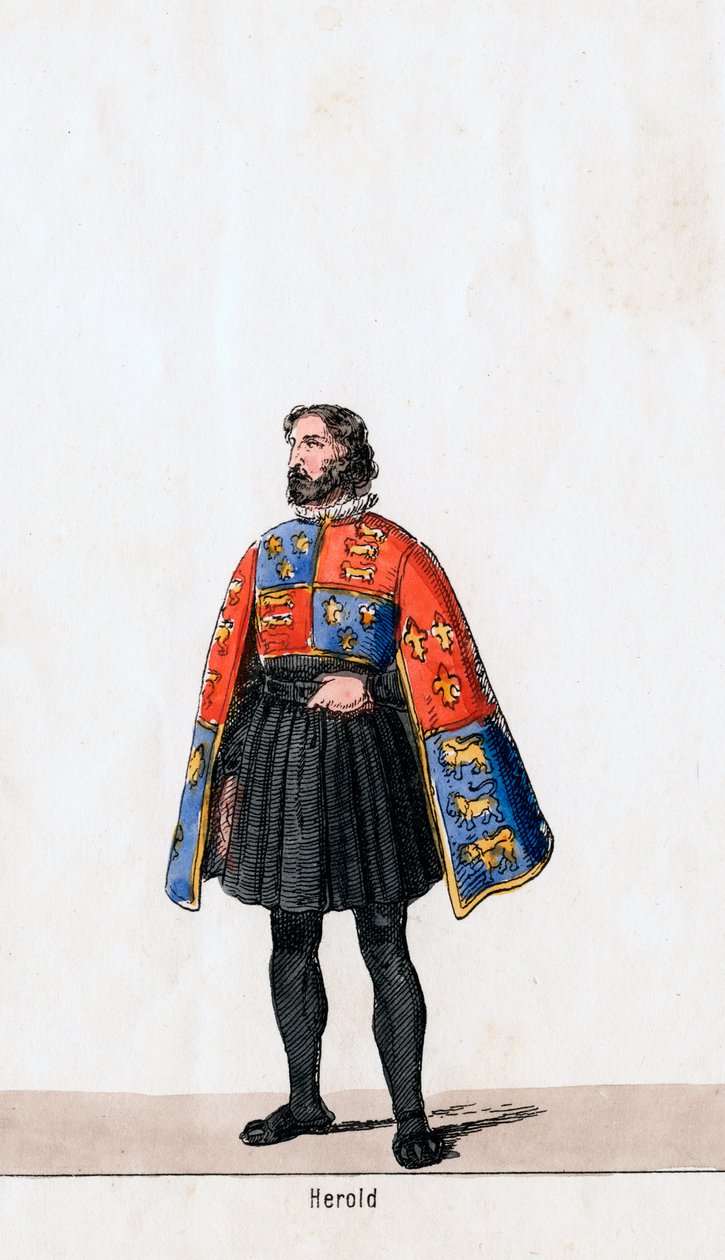 Herald, kostumedesign til Shakespeares skuespil, Henry VIII, 1800-tallet af Unbekannt