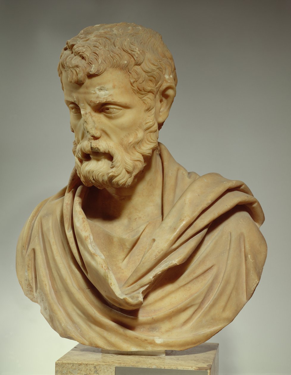 Herodes Atticus, marmorhoved, romersk af Unbekannt
