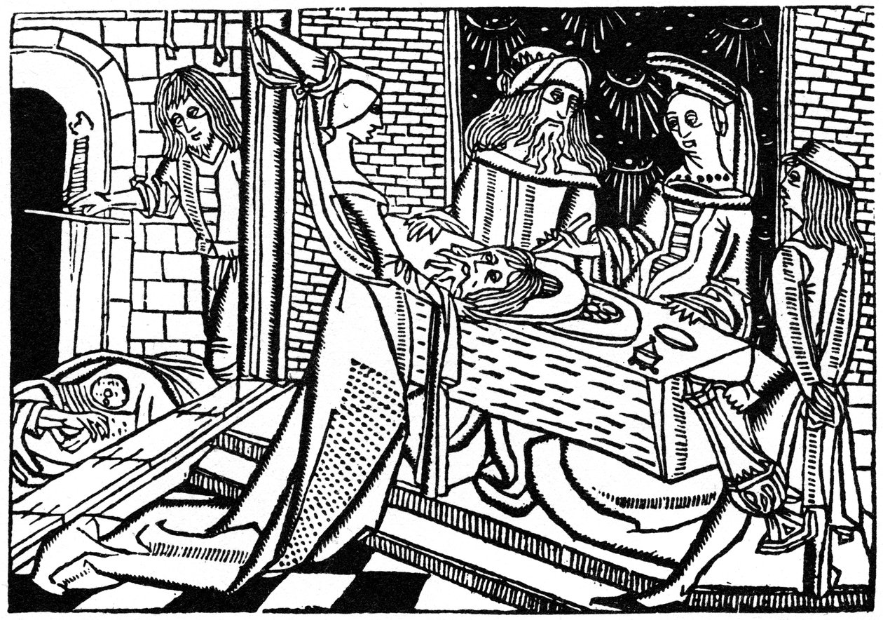 Herodias med Johannes Døberens hoved, 1488 1964 af Unbekannt