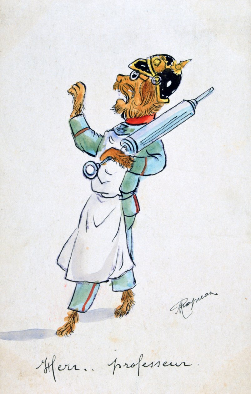 Herr Professor, vintage fransk postkort, c1900 af Unbekannt