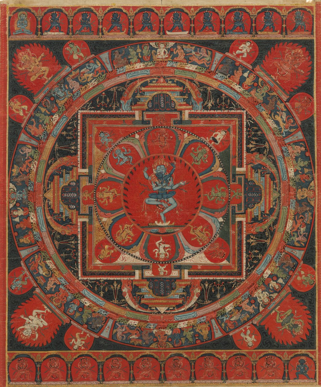 Hevajra Mandala, 1400-tallet. af Unbekannt