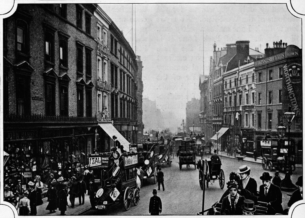 High Street, Kensington, London, c1900 1901 af Unbekannt