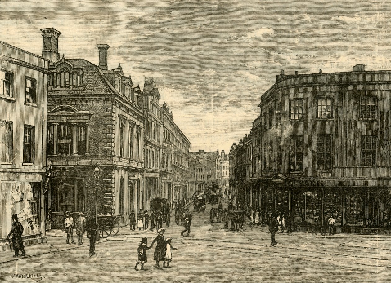 High Street, Newport, 1898. af Unbekannt