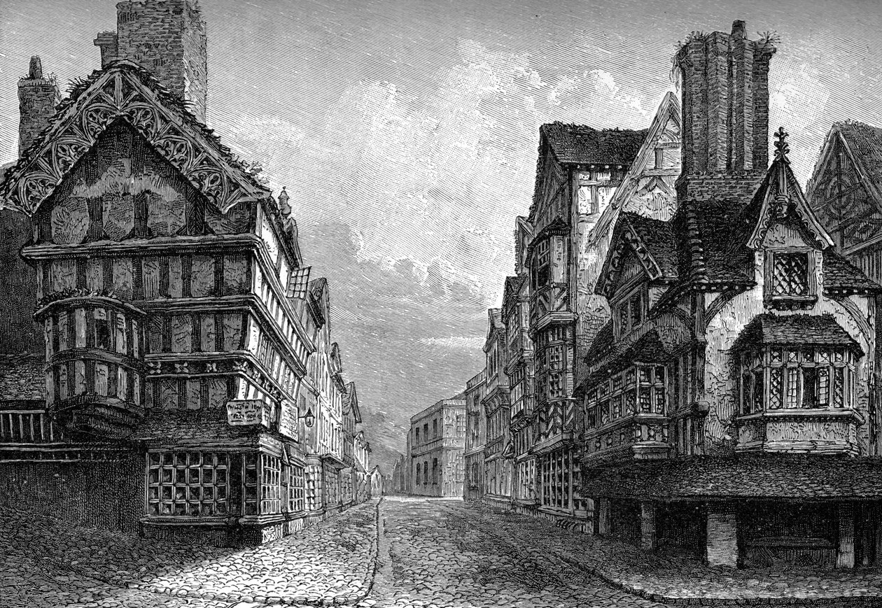 High Street, Shrewsbury, 1825 1893 af Unbekannt