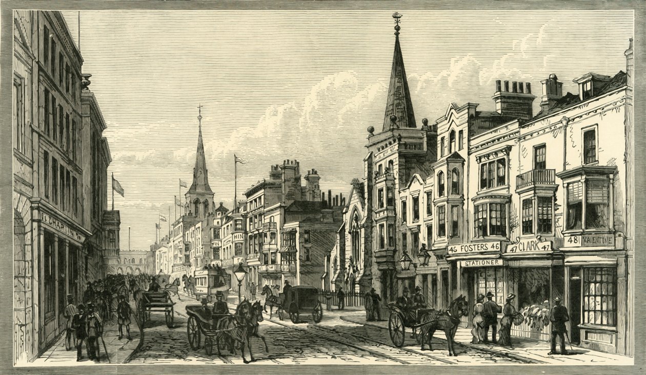 High Street, Southampton, 1898. af Unbekannt