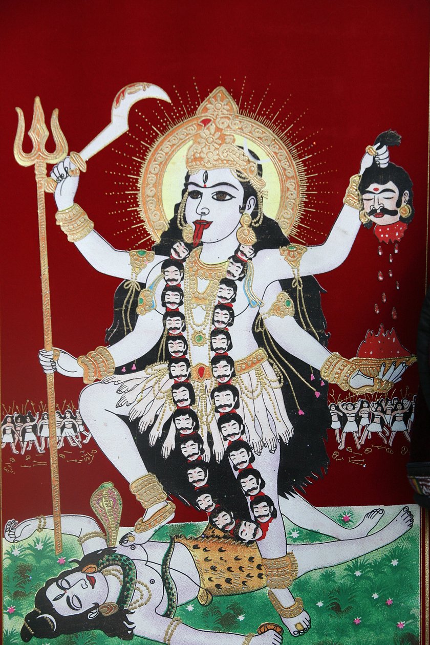 Hindu-gudinden Kali, Kathmandu, Nepal af Unbekannt