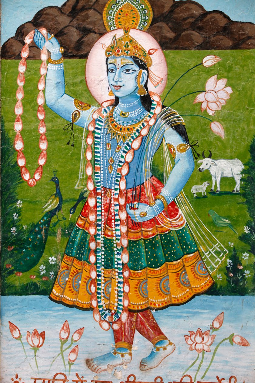 Hinduisk gudinde Radha Mathura i dag af Unbekannt