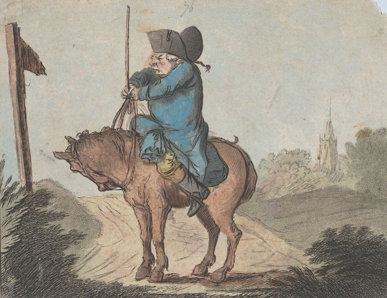Tips til dårlige ryttere, nr. 1: Symptomer på Restiveness, 10. maj 1781. af Unbekannt
