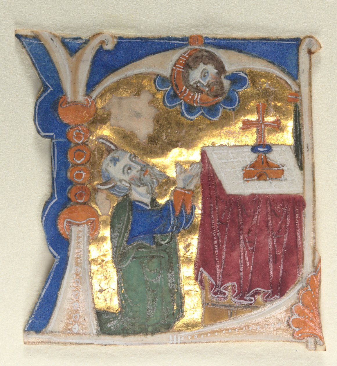 Historikeret indledende udskåret fra en bibel, 1200-tallet. af Unbekannt
