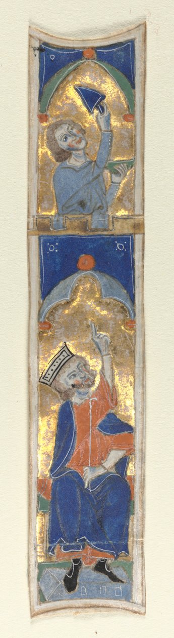 Historikert initial I udskåret fra en bibel, 1200-tallet. af Unbekannt