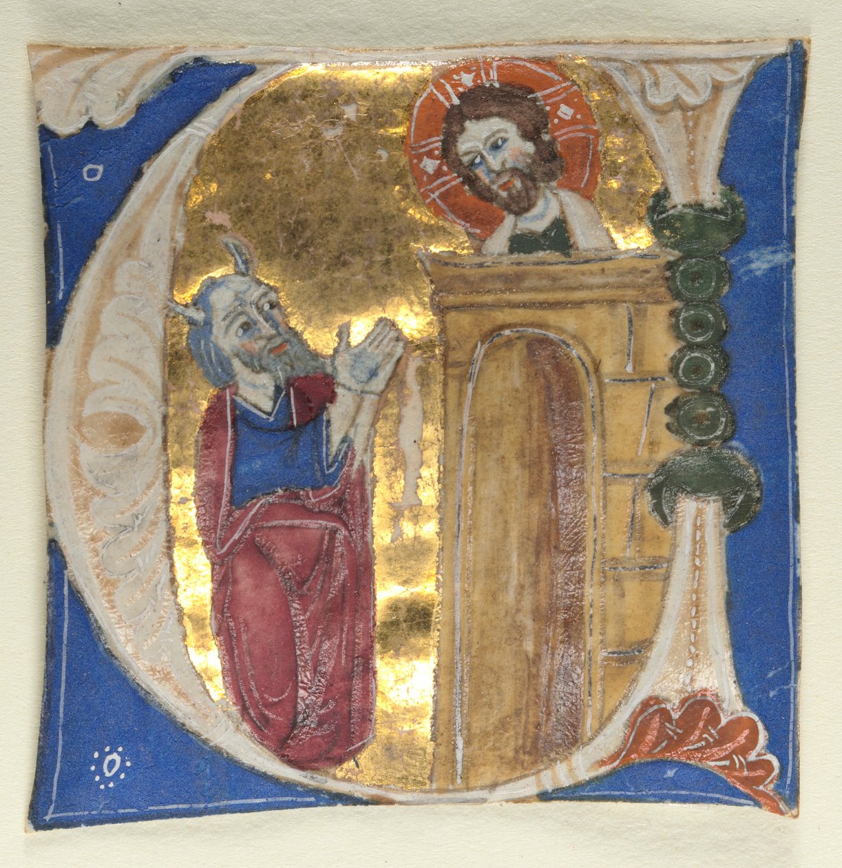 Historikeret indledende U Udskåret fra en bibel, 1200-tallet. af Unbekannt