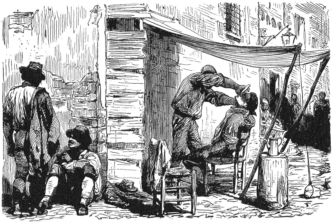 Det gamle Roms historie. Rom Barber Shop i den gamle by af Unbekannt