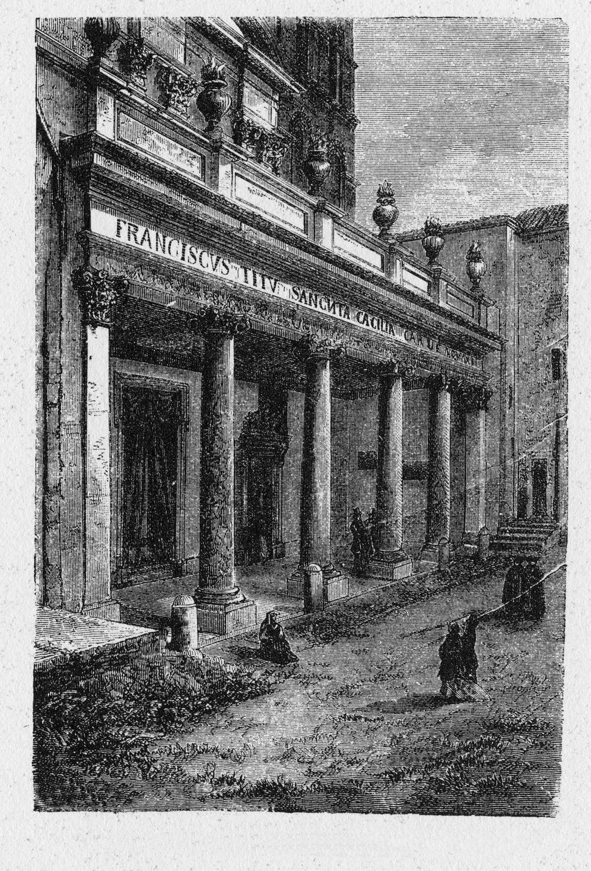 Det gamle Roms historie. Santa Cecilia i Trastevere er en 5. århundredes kirke i Rom, Italien, viet til Saint Cecilia, i Trastevere rione. af Unbekannt