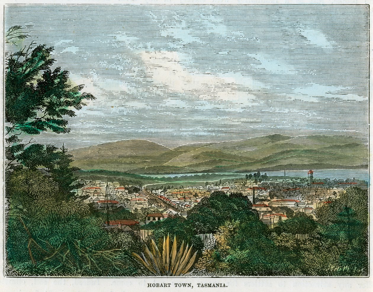 Hobart Town, Tasmanien, Australien, c1880 af Unbekannt