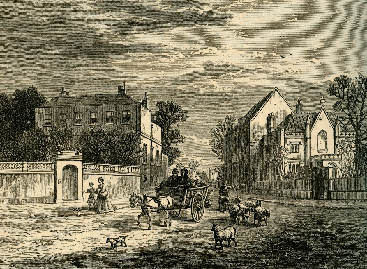 Holcrofts and the Priory, Fulham, c1878. af Unbekannt