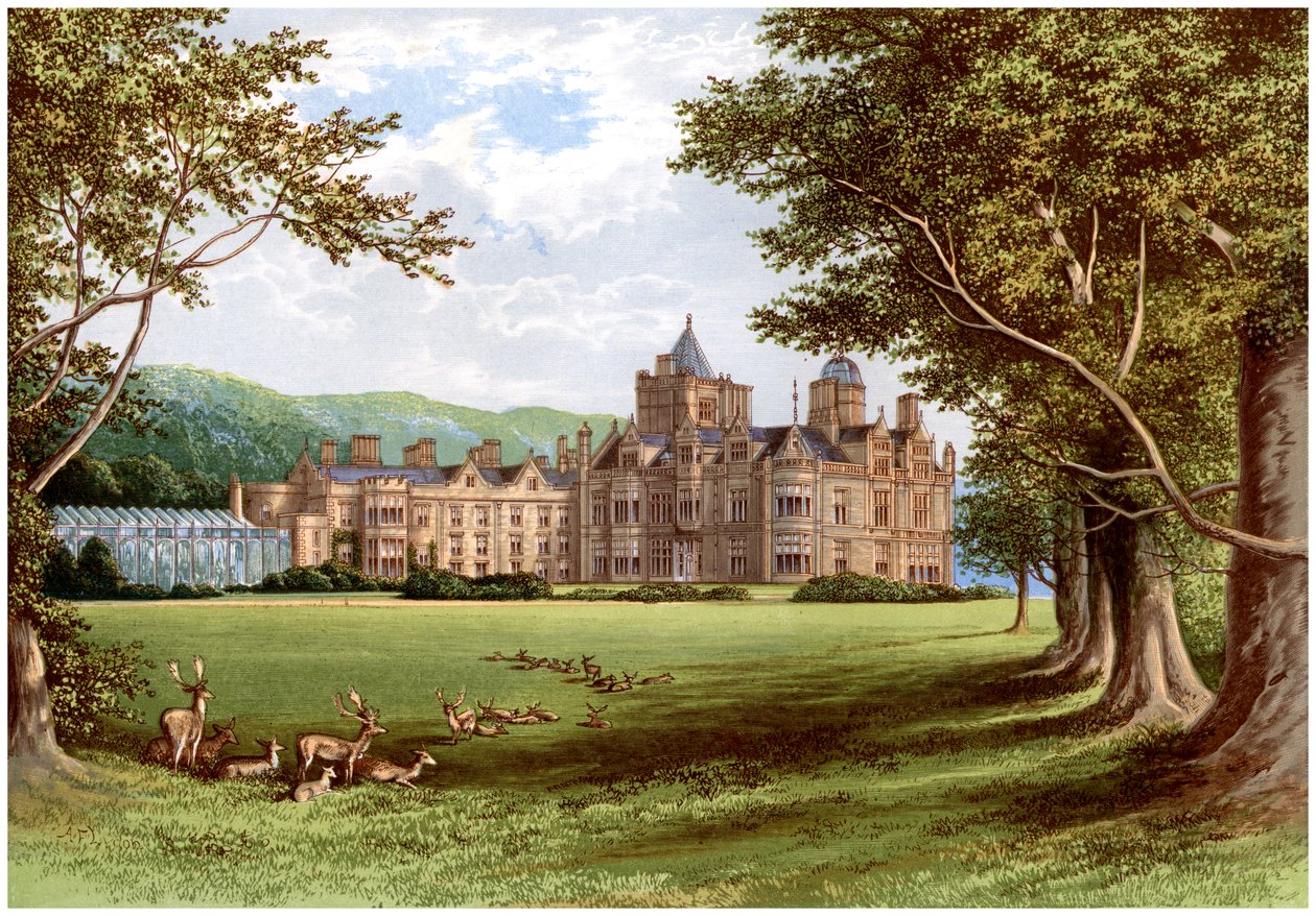 Holker Hall, Cumbria, hjemsted for hertugen af Devonshire, c1880 af Unbekannt