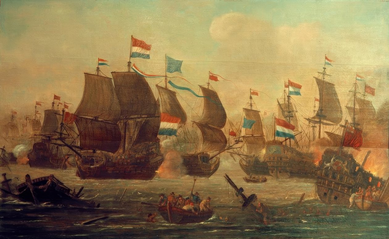 hollandsk-engelsk søslag af Unbekannt