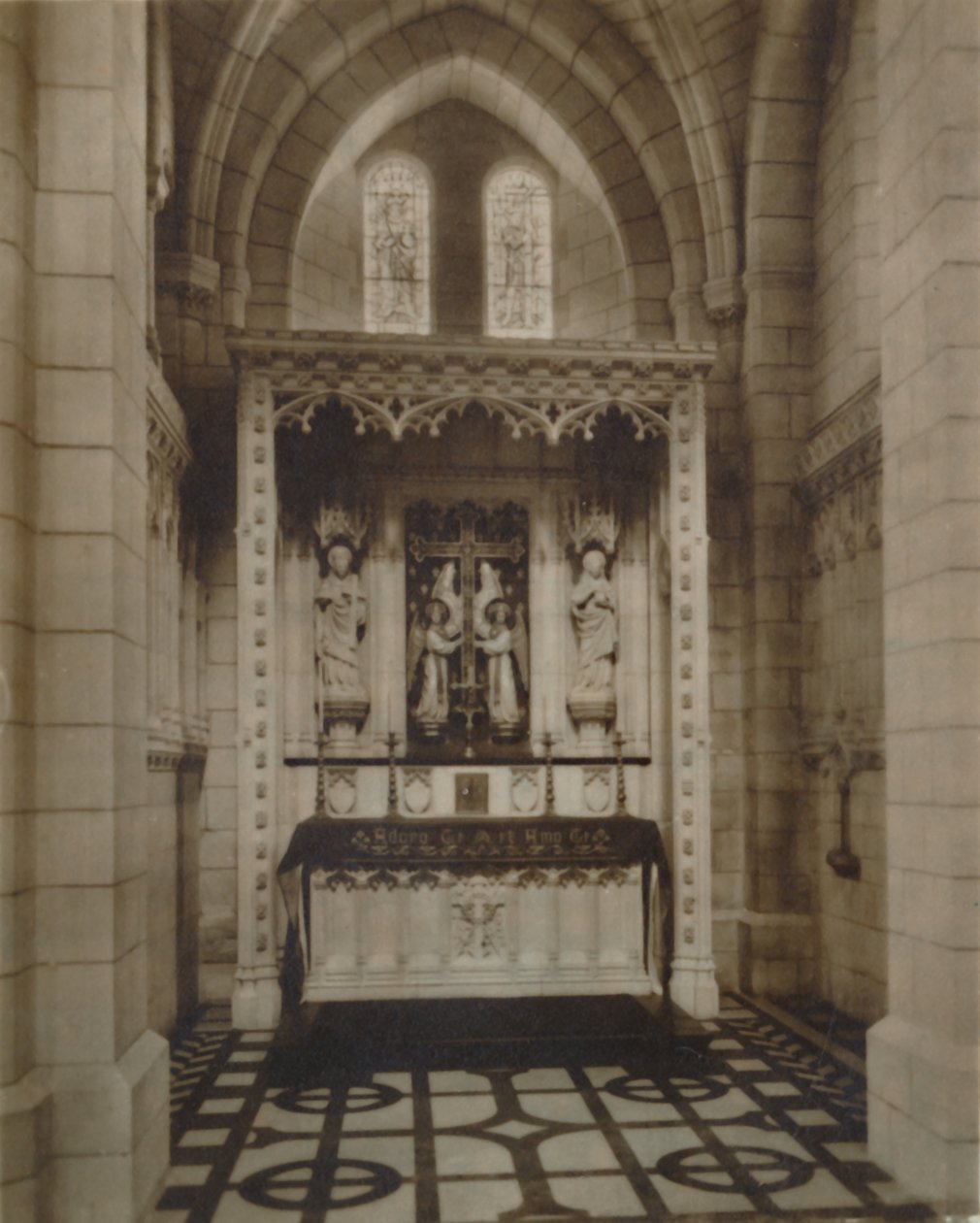 Holy Cross Chapel, Buckfast Abbey, slutningen af det 19.-begyndelsen af det 20. århundrede af Unbekannt
