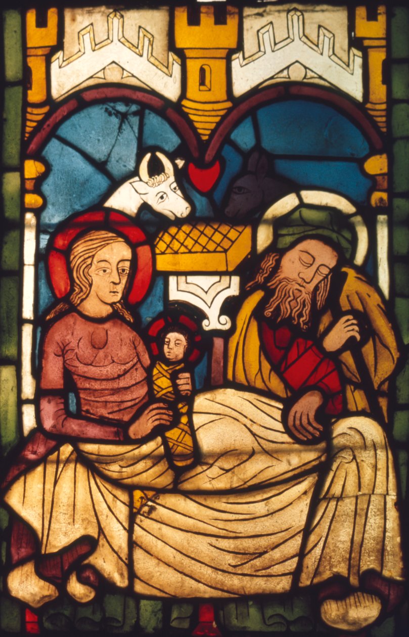 Hellig familie i stalden fra en svensk kirke, c20. århundrede af Unbekannt