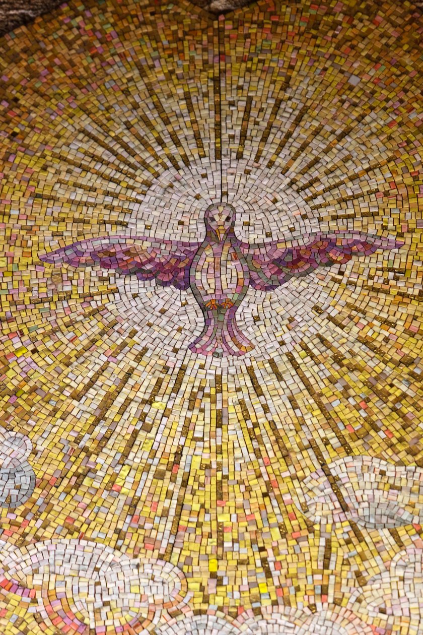 Helligåndssymbolmosaik i Sacro Cuore di Gesu kirke, Gallipoli, Italien af Unbekannt