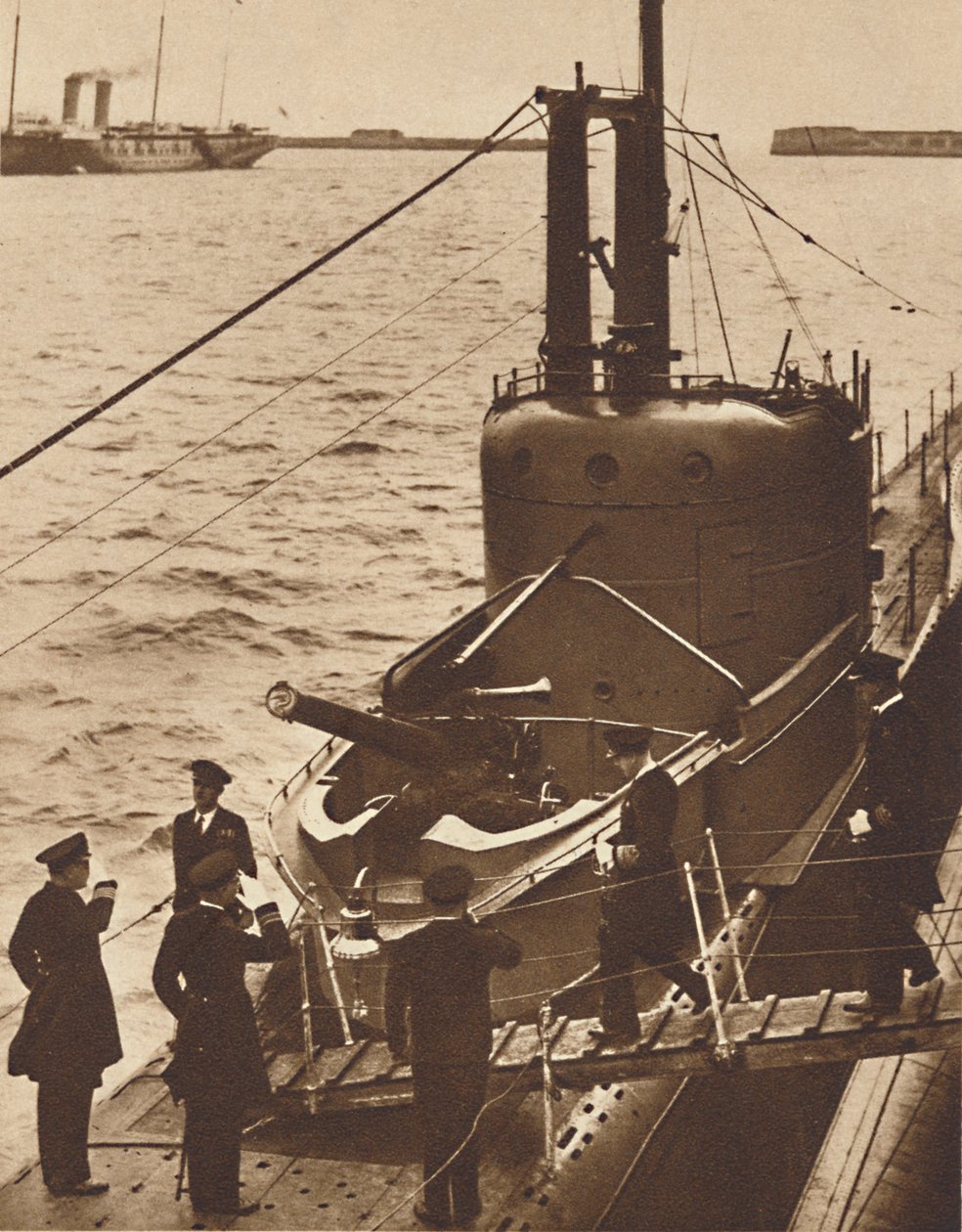 Hjemmeflådebesøg - King Edward går om bord på ubåden Narwhal, 1936 1937 af Unbekannt