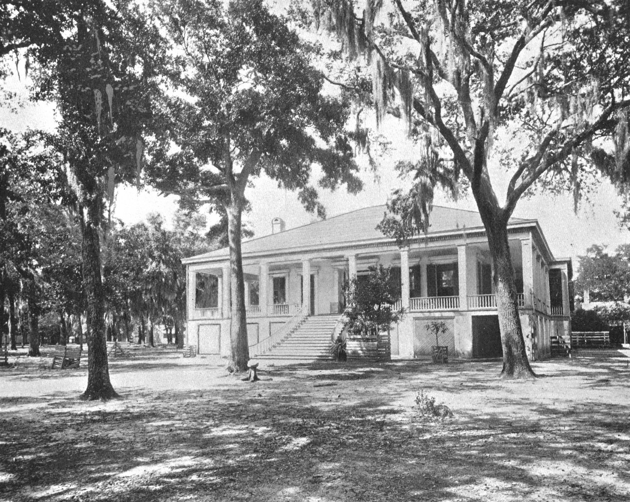 Hjemsted for Jefferson Davis, Biloxi, Mississippi, USA, c1900. af Unbekannt