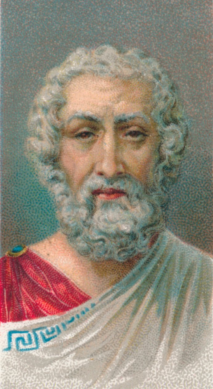 Homer, 1.-2. århundrede, romersk digter, fra Baiae, Campania, Italien, 1924 af Unbekannt