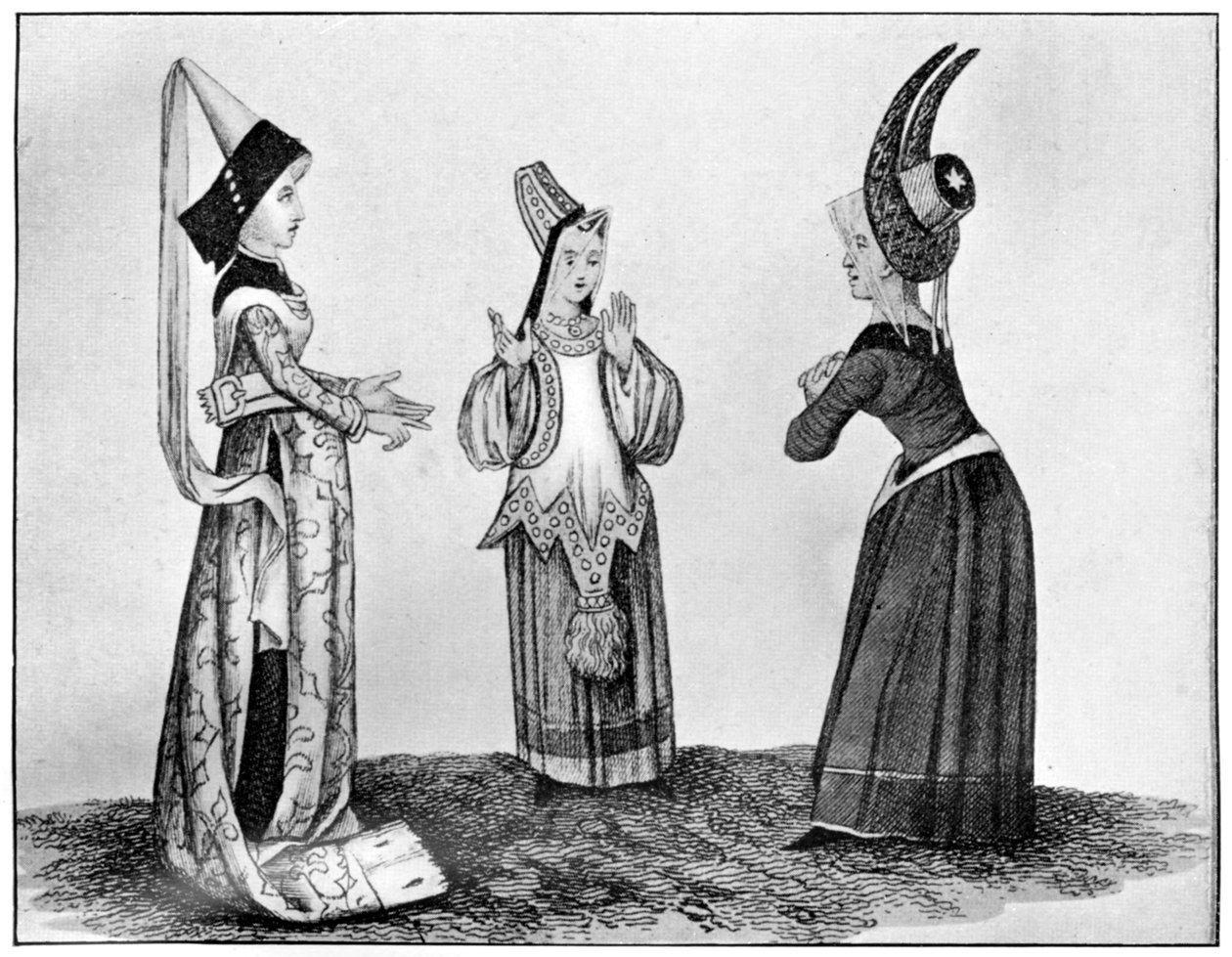 Horn- og tårnhovedbeklædning, 1400-tallet, 1910 af Unbekannt