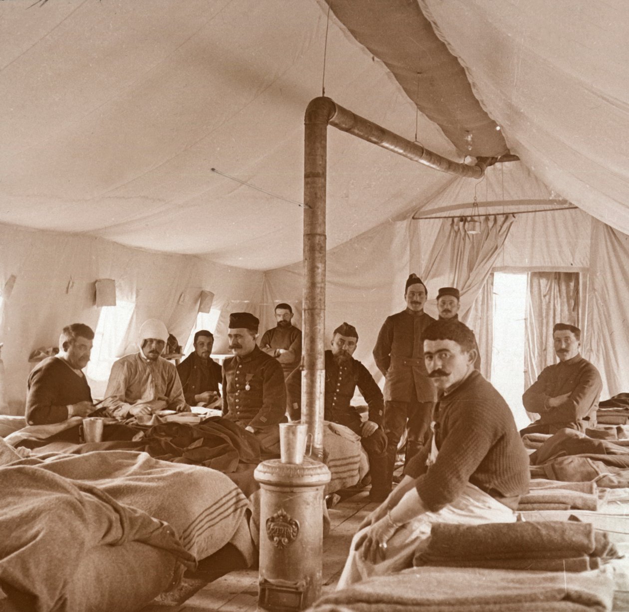 Hospital, Suippes, Somme, Nordfrankrig, c1914-c1918 af Unbekannt