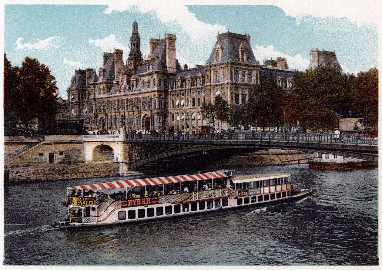 Hotel de Ville, Paris, c1900 af Unbekannt