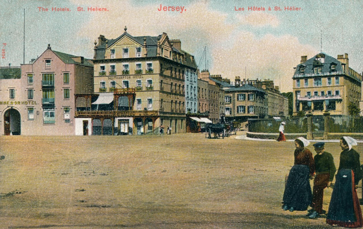 Hoteller i St. Helier, Jersey, c1907 af Unbekannt